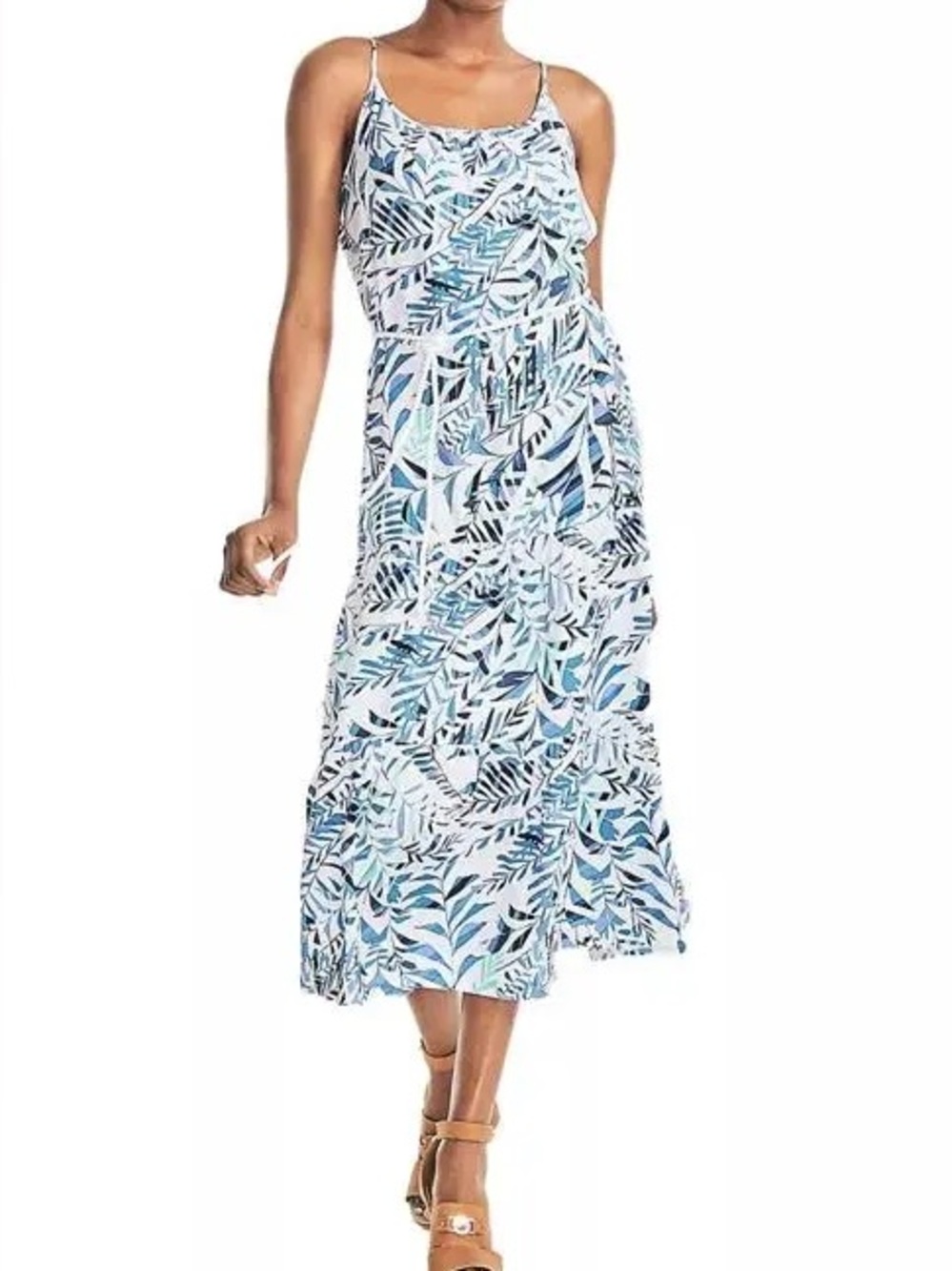 Nautica Sustainably Crafted Palm Print Dress